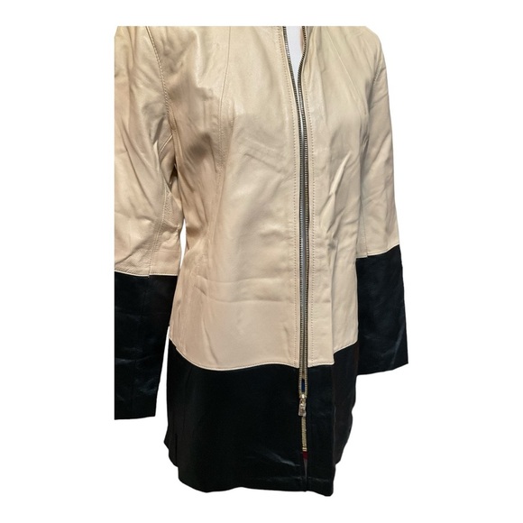 Neiman Marcus Exclusive Leather Jacket Ladies Size M - Picture 2 of 9